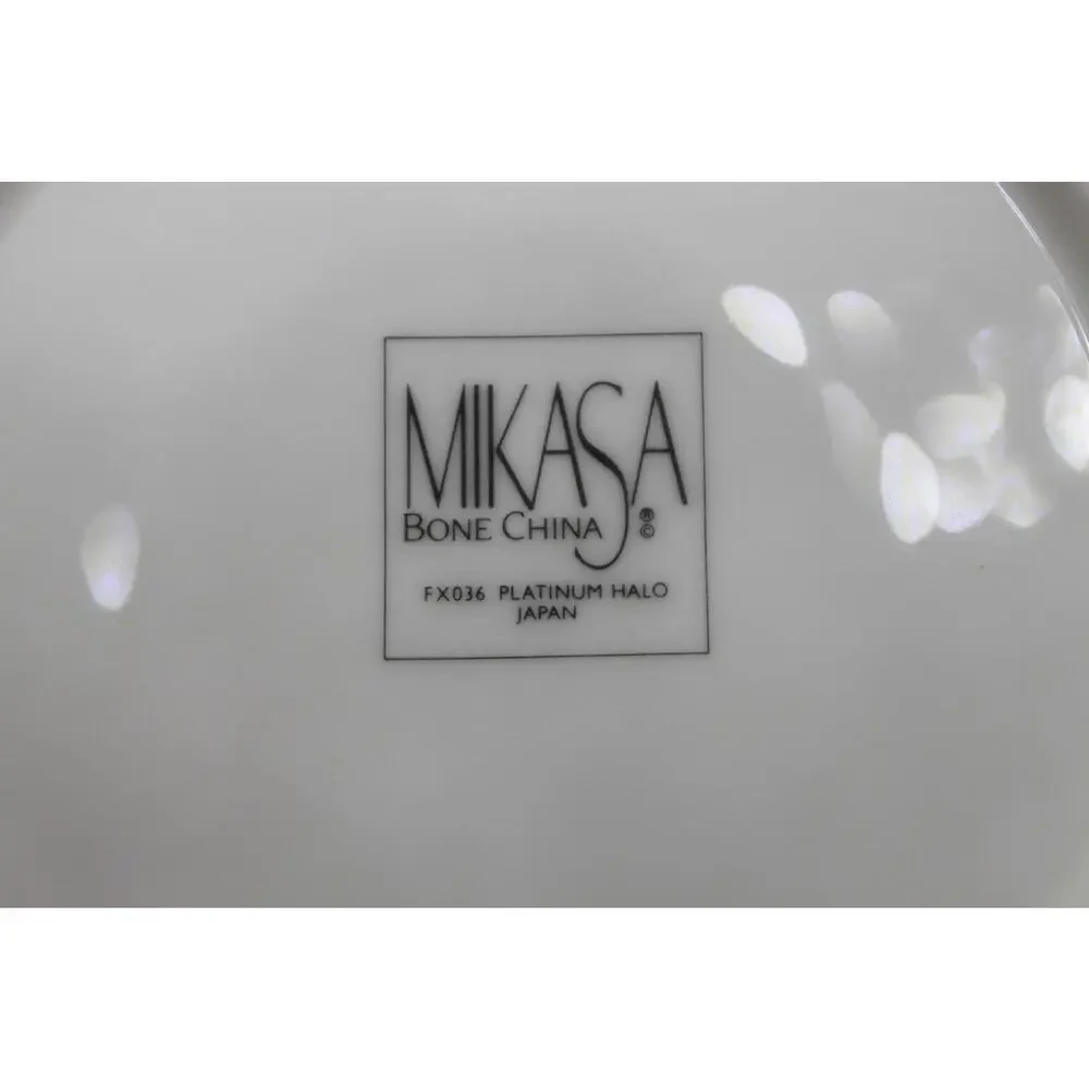 NWT Mikasa Bone Fine China Platinum‎ Halo Wellington Canape 5.5